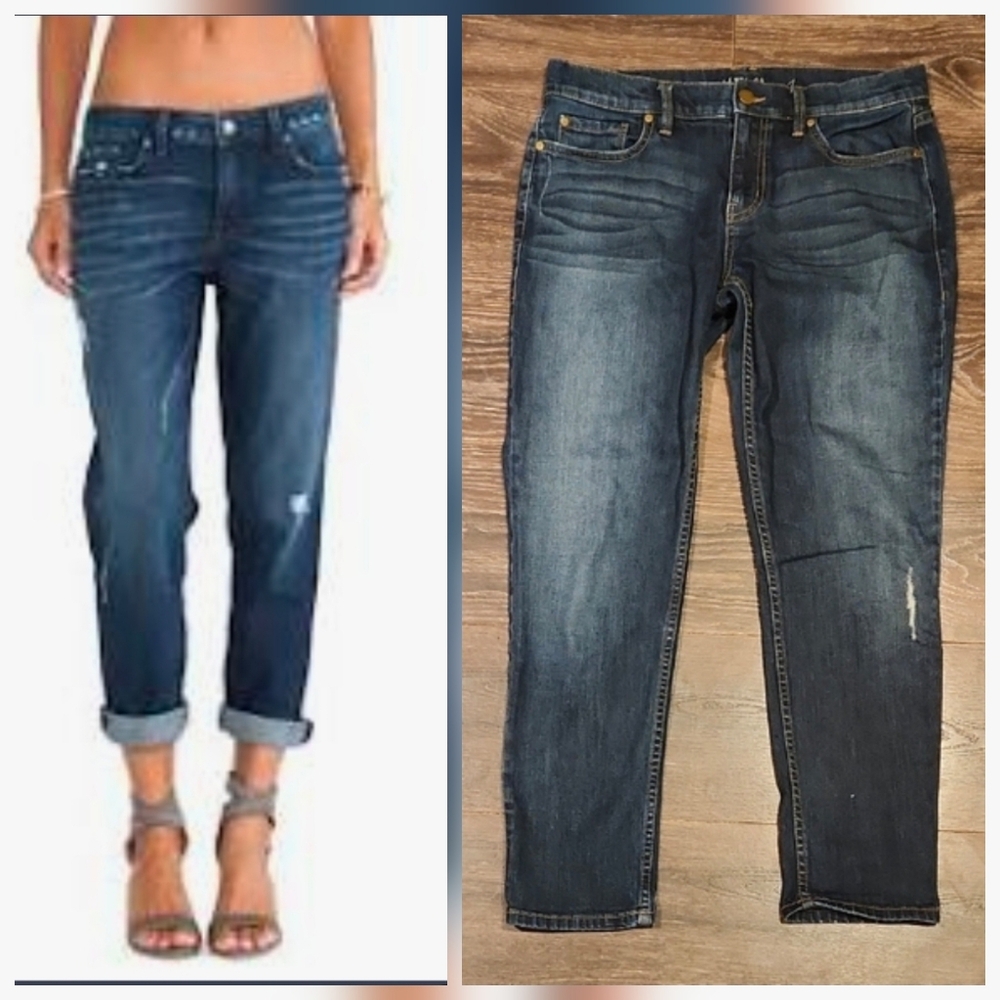 Level 99 Dark Blue Boyfriend Jeans